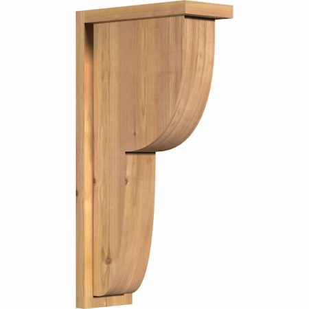 Crestline Smooth Corbel w/Backplate, Western Red Cedar, 5 1/2"W x 12"D x 24"H